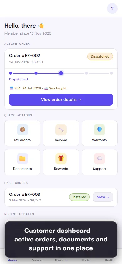 Customer Portal screenshot